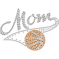 Mom & Basketball Rhinestone Hotfix Design for Mask